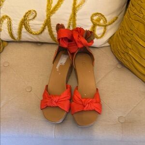 UGG Red Espadrilles with Bow Detail